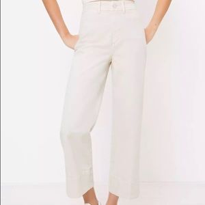 NWT Loft High Rise Wide Leg Pants in Whitecap